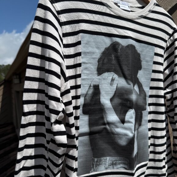 EUC Zara Robert Mapplethorpe Embrace 100% Cotton Striped Top Limited Edition - Picture 5 of 9
